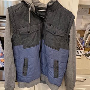 Mens size small RVCA coat with hood